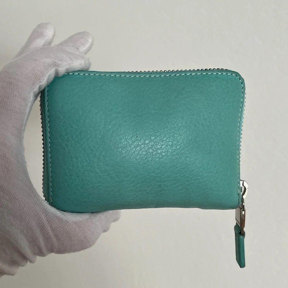 TIFFANY & Co. blue zip around wallet Italy